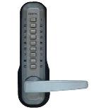 Lockey 7055 Keyless Mechanical Digital Spring Latch Door Lock Satin Chrome